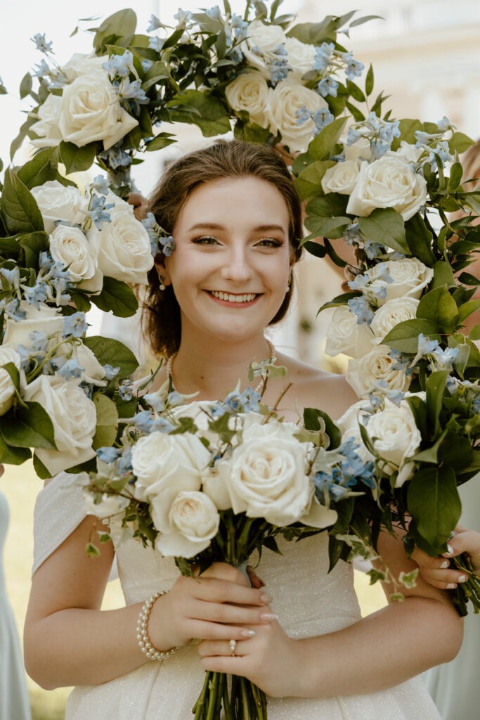 Rachel & Elliott's elegant wedding at the historic Winchester Opera House in Winchester, Kentucky, captured by Kentucky wedding photographer A Pair of Perry's Photography, featuring classic decor and romantic details.