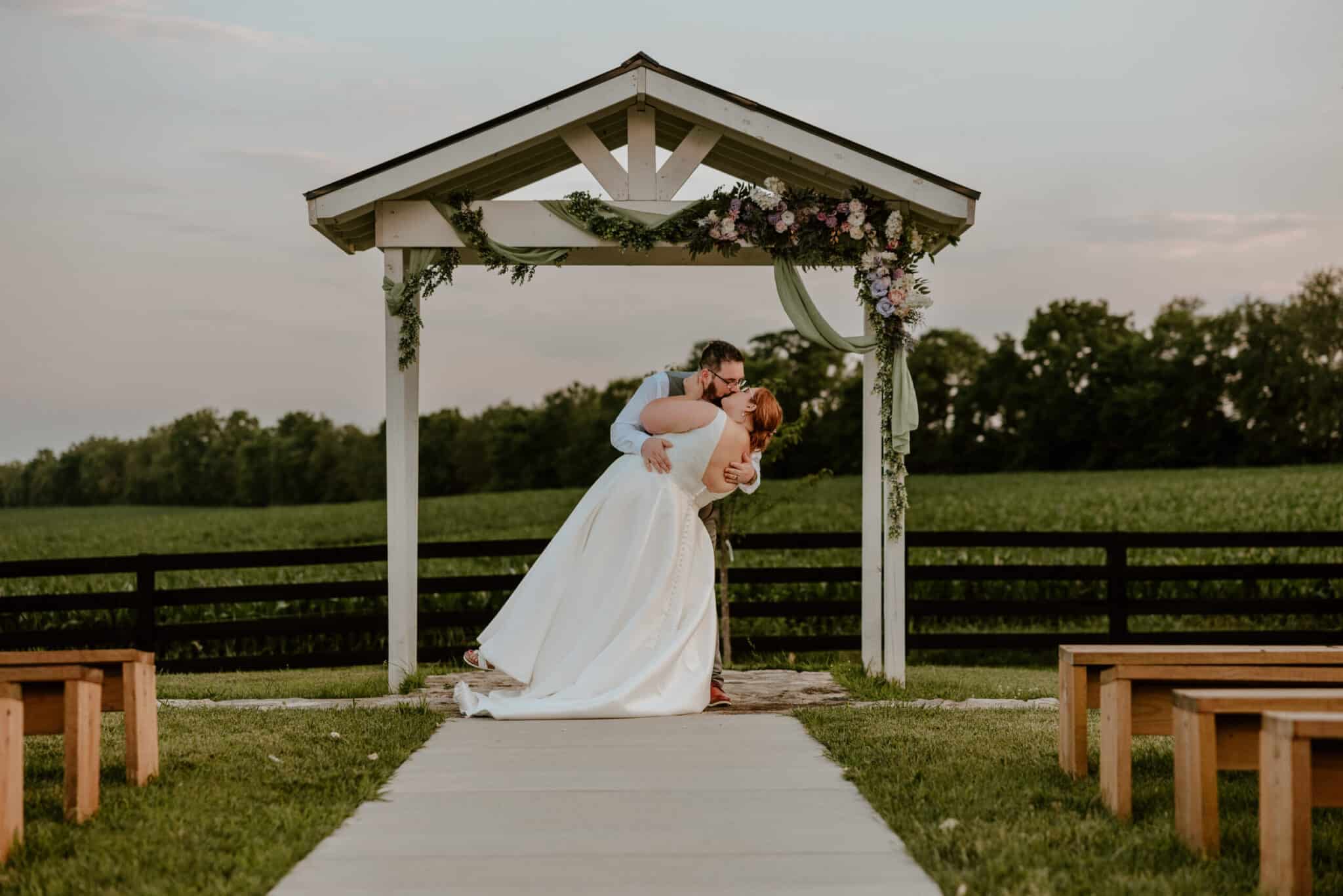 Allyson and Thomas' wedding at The Well at Cherry Well Farm in Winchester, KY, filled with personal touches, tacos, and a stormy but beautiful exit. Winchester Kentucky Wedding Photographer, A Pair of Perry's Photography