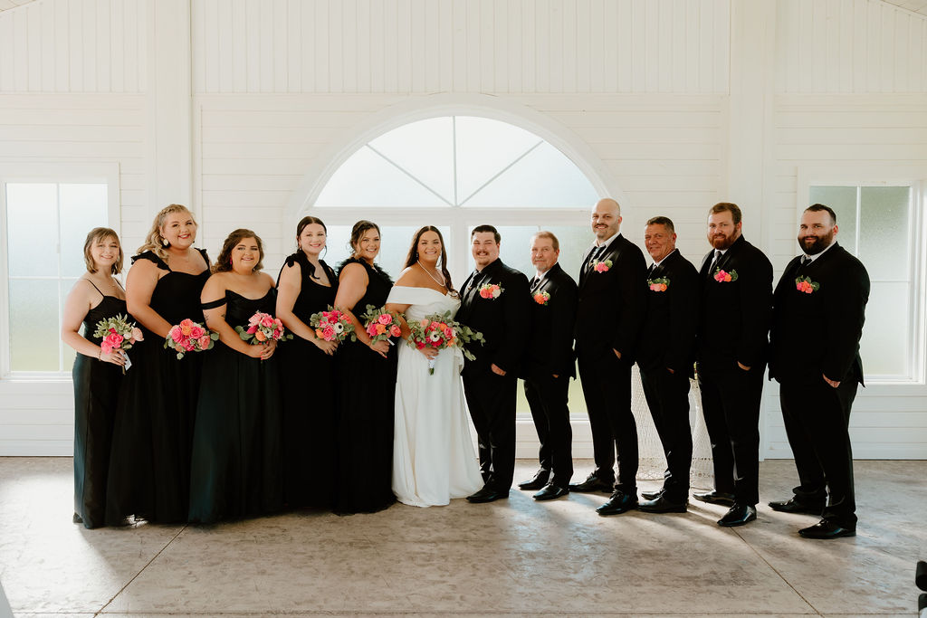 Wedding Photography at MeadowView Weddings & Events | Capturing Stunning Wedding Moments with Hot Pink, Bright Orange, and Black Accents at MeadowView Weddings & Events in Morehead, KY | Winchester KY Photographer & Kentucky Wedding Photographer